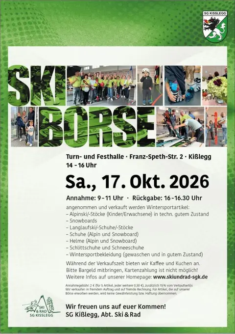 Skibörse der SG Kißlegg Ski- & Radabteilung