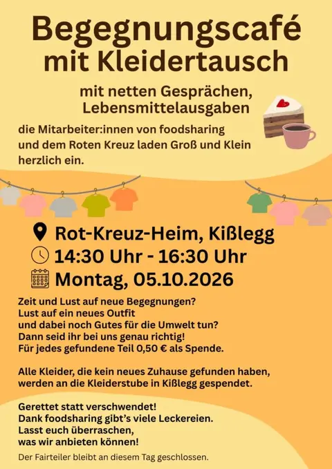 Kleidertausch am Montag, 5. Oktober, im Rot-Kreuz-Heim